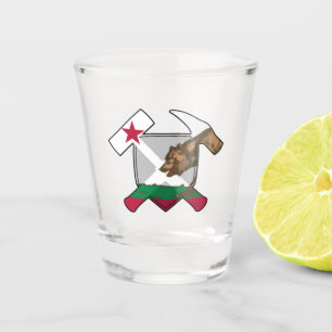 Verre A Shot Logo Rock Hammer du géologue californien