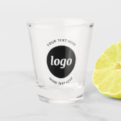 Verre A Shot Logo simple et commerce de texte (Devant)