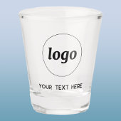 Verre A Shot Logo simple et commerce de texte