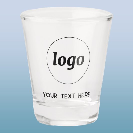 Verre A Shot Logo simple et commerce de texte
