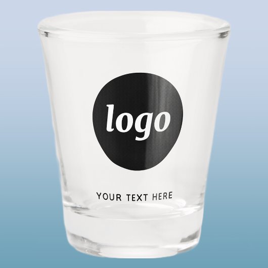 Verre A Shot Logo simple et commerce de texte