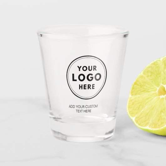 Verre A Shot Logo simple et commerce de texte (Devant)