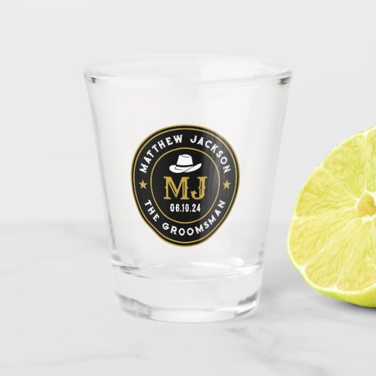 Verre A Shot Logo Western Frontier Retro (Devant)