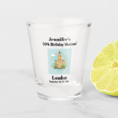 Verre A Shot Londres Angleterre Jalon d'anniversaire Voyage de (Devant)