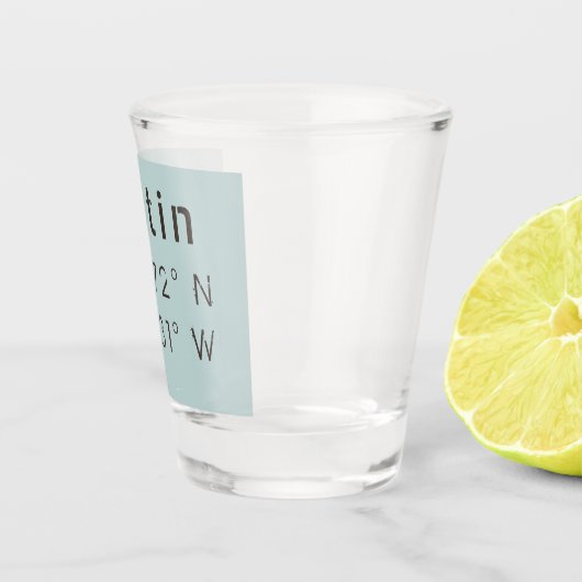 Verre A Shot Longitude de la latitude Austin (Droite)