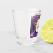 Verre A Shot Lotion violet art motif par Renee Lavoie (Gauche)