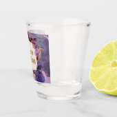Verre A Shot Lotion violet art motif par Renee Lavoie (Droite)