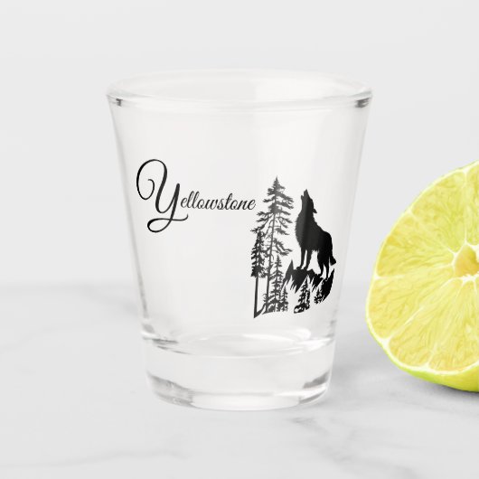 Verre A Shot Loup de Yellowstone (Devant)