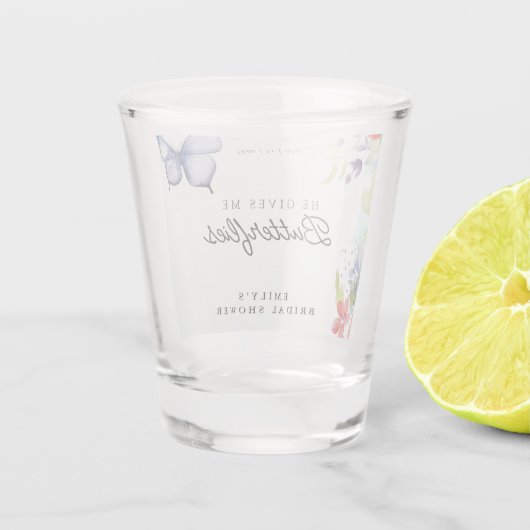 Verre A Shot Lui Me Donne Des Papillons Réception De Mariage (Dos)