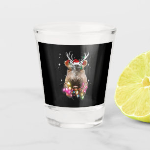 Verre A Shot Lumières de Noël Hippo Fiona Hippopotamus Lover