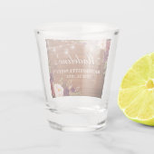 Verre A Shot Lumières en bois florales burgondes pour enterreme (Dos)