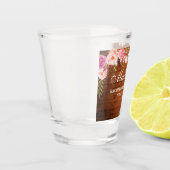 Verre A Shot Lumières en bois rose Floral Bachelorette Party (Gauche)