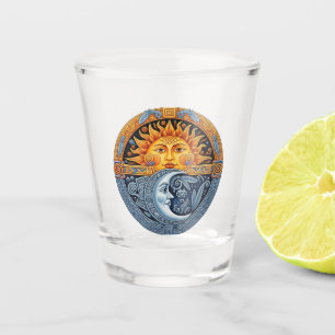 Verre A Shot Lune mexicaine et soleil