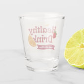 Verre A Shot Lunettes de boisson rose et jaune saines (Dos)