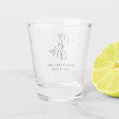 Verre A Shot M. et Mme Fête de mariage personnalisée Faveur (Dos)