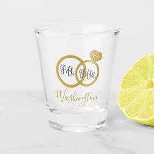 Verre A Shot M. et Mme Personalize