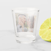 Verre A Shot M. & Mme Bride Groom Nom de la photo Date Mariage (Dos)
