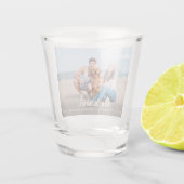 Verre A Shot M. & Mme Photo personnalisée Nouveau nom Date Mari (Dos)