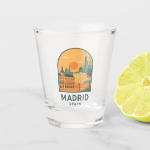 Verre A Shot Madrid Vintage Espagne Voyage – Ville Rétro