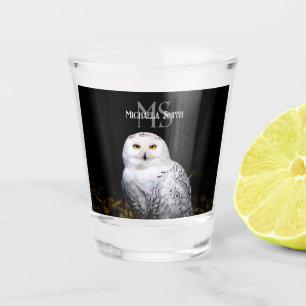 Verre A Shot Magnifique monogramme personnalisé de nom de hibou