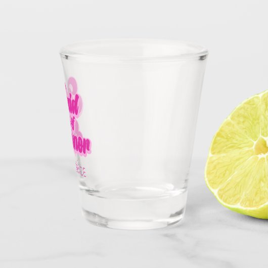 Verre A Shot Maid of Honor Bubblegum rose Retro Nom personnalis (Droite)