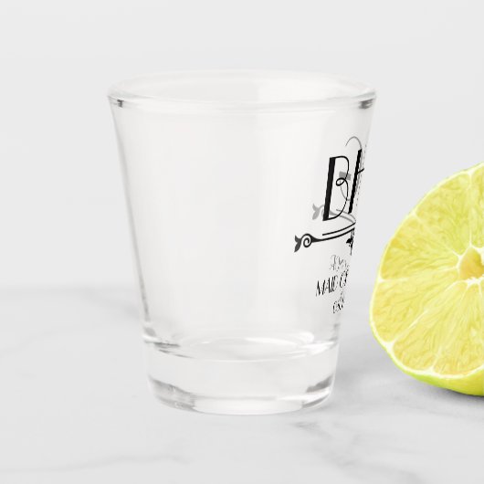 Verre A Shot Maid of Honor Initials (Gauche)