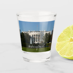 Verre A Shot Maison Blanche de Noël pour les vacances Washingto