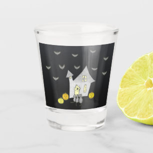 Verre A Shot Maison d'Halloween, Chats noirs, Chats, Chauves-so