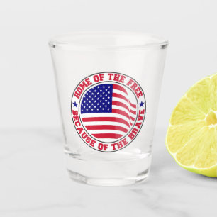 Verre A Shot Maison du Libre Hommage Patriotique Design