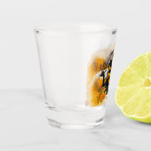 Verre A Shot Maison hantée Jack O'lanternes, Chat noir, chauves (Gauche)