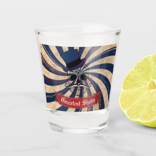 Verre A Shot Maître de cirque à crâne de sucre Grunge Circus