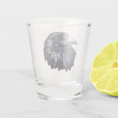 Verre A Shot Majestic Raven Portrait - corbeau, oiseau, faune (Dos)