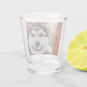 VERRE A SHOT MALAMUTE D'ALASKA (Dos)