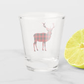 Verre A Shot Mâle de Noël de plaid de Buffalo (Dos)