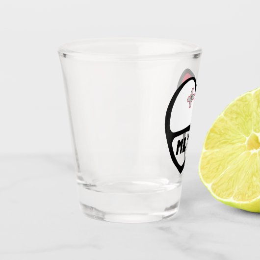 Verre A Shot Malte Code Pays Coeur Drapeau, MLT (Gauche)