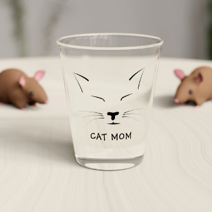 Verre A Shot Maman Chat Chaton Mignon Endormi Nom