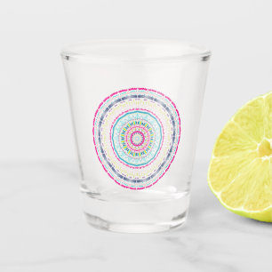 Verre A Shot mandala coloré