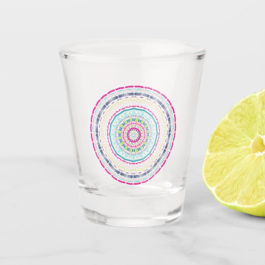 Verre A Shot mandala coloré (Devant)