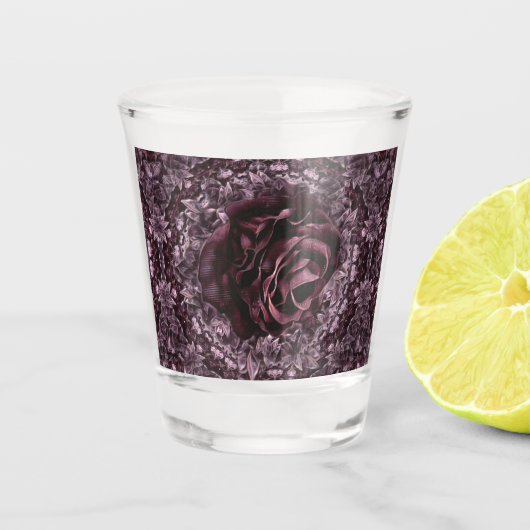 Verre A Shot Mandala de rose (Devant)