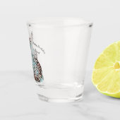Verre A Shot Mandala Rabbit Chocolat et Blues Shot Glass (Droite)
