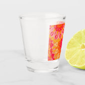 Verre A Shot Mandala superposé orange rose jaune (Gauche)