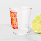 Verre A Shot Mandala superposé orange rose jaune (Droite)