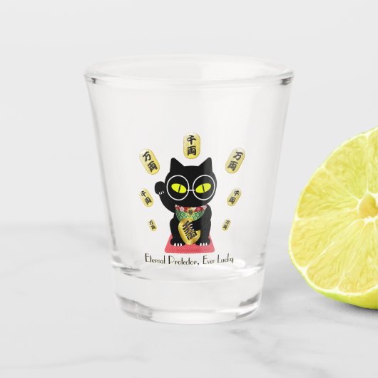 Verre A Shot Maneki Neko Lucky Poilue (Devant)