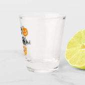 Verre A Shot Mangez Boire et soyez effrayant Typographie Hallow (Droite)