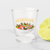 Verre A Shot Mangez vos Légumes Citer salade fraîche mélange bo (Devant)