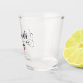 Verre A Shot Manuscrit Basque de coeur de drapeau de pays (Droite)