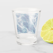 Verre A Shot Marbre d'eau bleue (Dos)