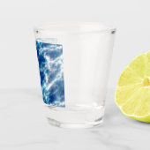 Verre A Shot Marbre d'eau bleue (Droite)