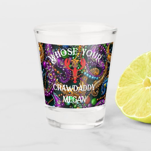 Verre A Shot Mardi Gras Crawdaddy (Devant)