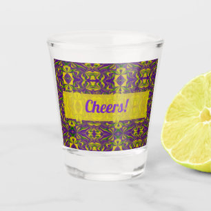Verre A Shot Mardi Gras Kaleidoscope